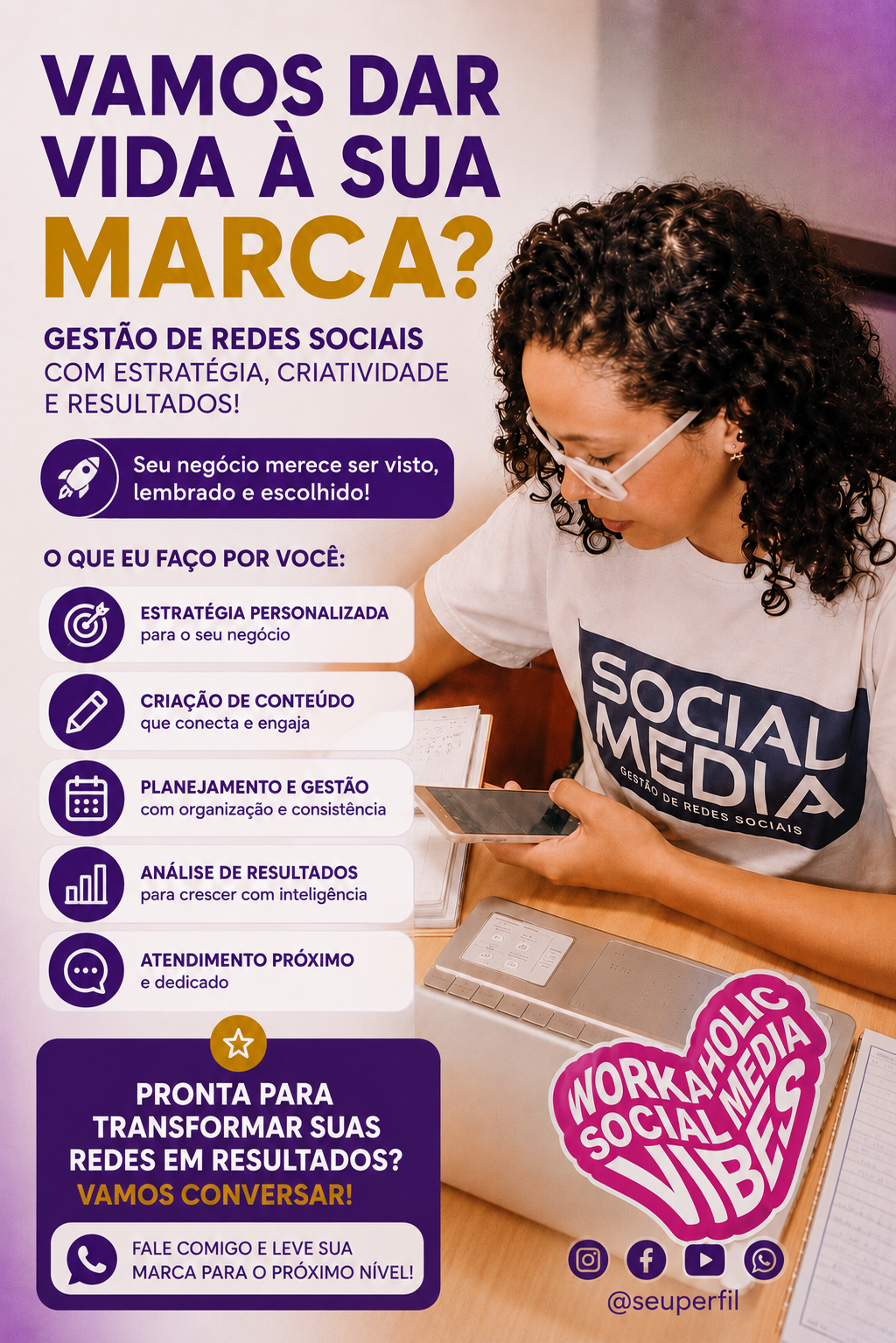 Criadora de conteúdo e gerenciadora da Marca In English. Trabalha na divulgação em massa, engarrafamento, geração de leads, tráfego, ...